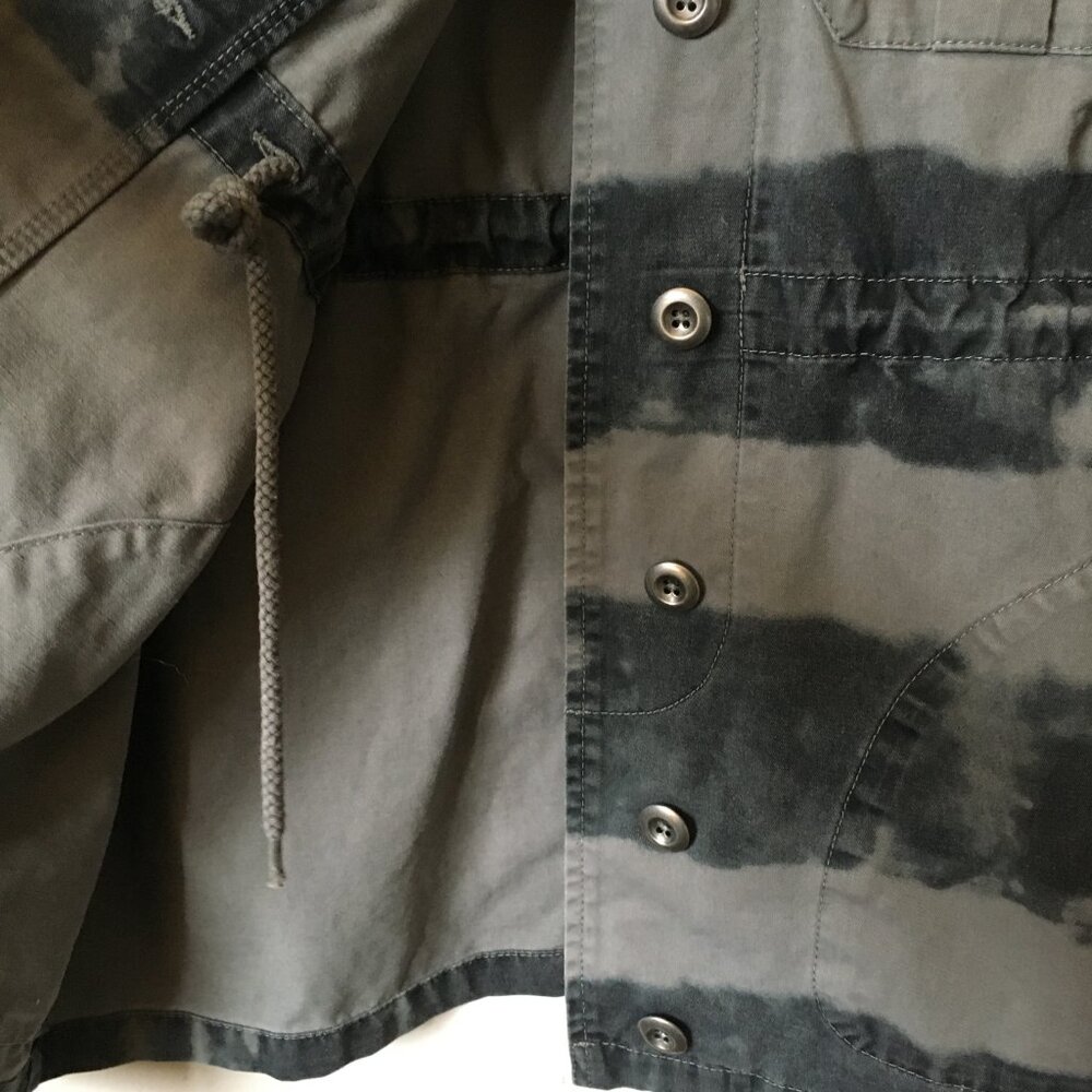 VTG Y2K 100% Cotton Vans Black & Grey Stripe Utility Jacket M Streetwear - Picture 8 of 16